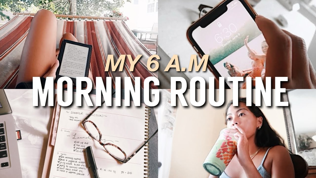 MY PRODUCTIVE 6AM MORNING ROUTINE: Working From Home, Matcha, My Online Business & Self-Care!