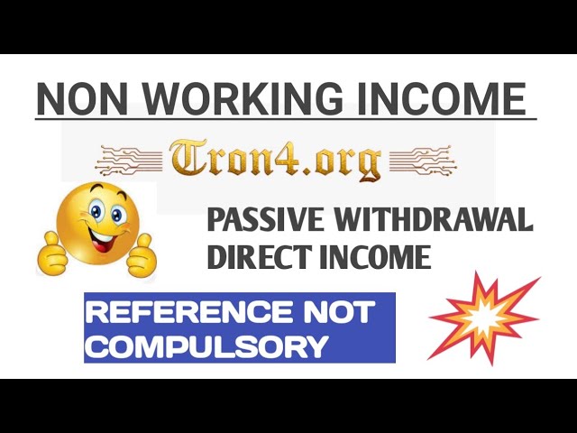 passive non working income opportunity 85258 27827 online business Tron