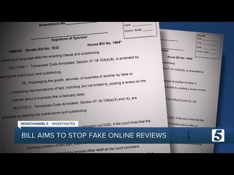 State lawmaker pushes bill to stop fake online business reviews after NewsChannel 5 investigation