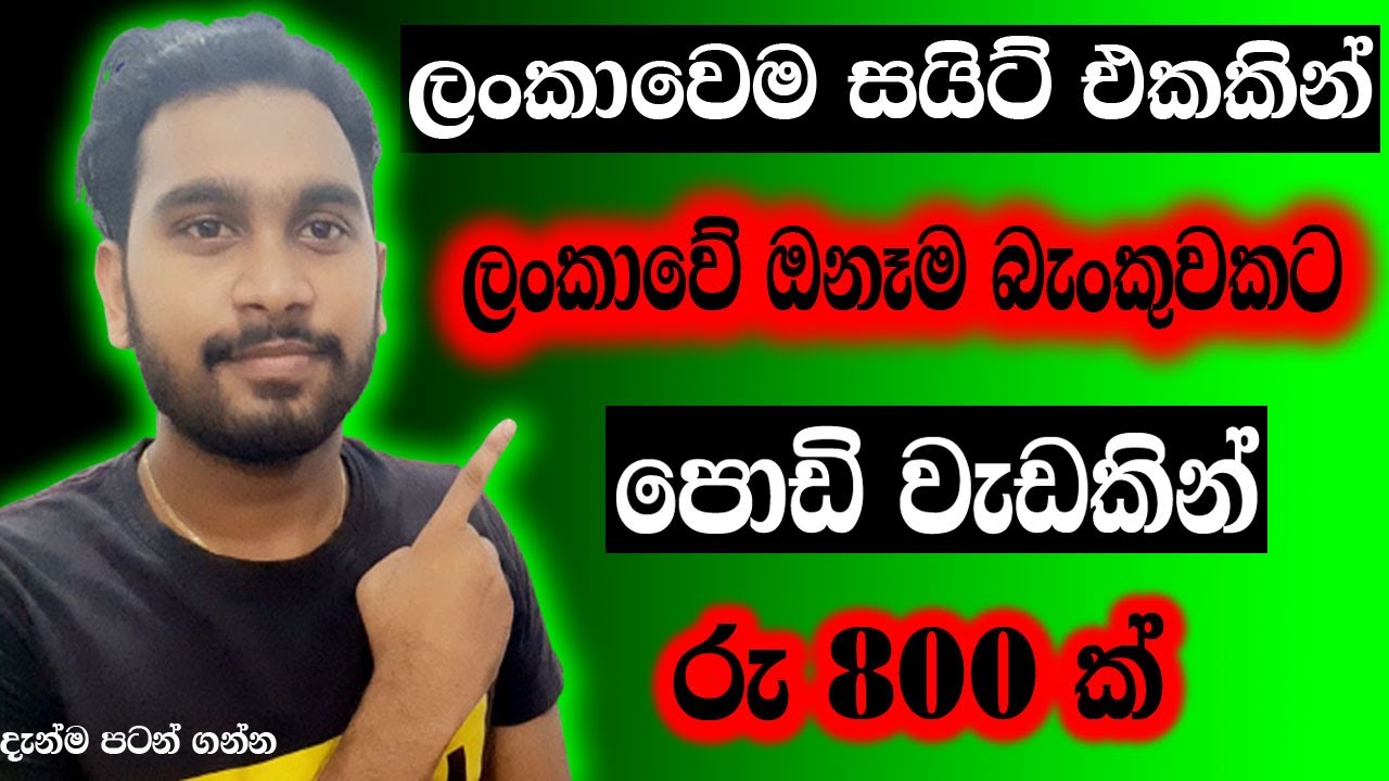How to make money online rs800 free Online Business at Home Part time Job Sri Lanka e-money Sinhala