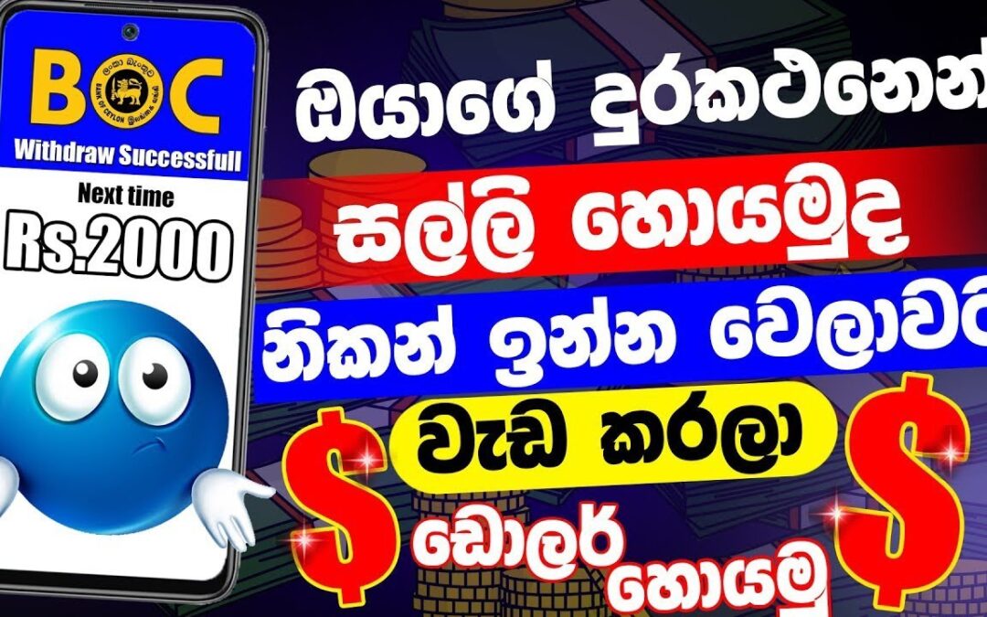 Online Business Sinhala | Online jobs at home Sinhala | Online Salli Hoyana Krama | E money sinhala